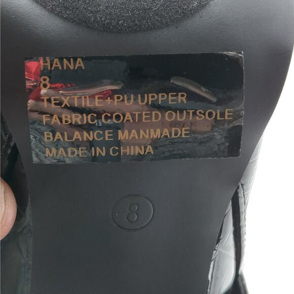 Lauren Lorraine Hana Rhinestone Cowboy Boots Black Western Glam Size 8 Cowgirl - Picture 10 of 12